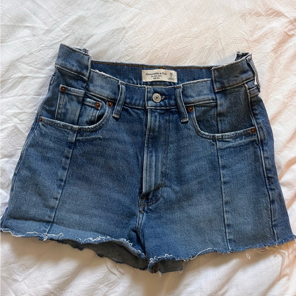 Abercrombie The Mom High Rise Jean Shorts